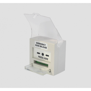 SMART CP-32W RESETTABLE EMERGENCY DOOR RELEASE BREAK GLASS 1X DPDT SURFACE MOUNT 12/24VDC 91Hx87Wx53D (MM) WHI