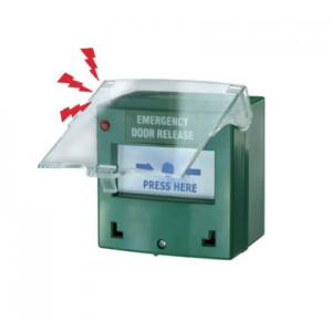 SMART CP-32GBZ-LB-ALM RESETTABLE EMERGENCY DOOR RELEASE CALL POINT LED BUZZER ALARM COVER 12/24VDC 91Hx87Wx53D