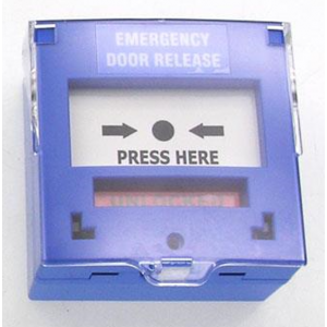 SMART CP-32BL RESETTABLE EMERGENCY DOOR RELEASE BREAK GLASS 1X DPDT SURFACE MOUNT 87Hx91Wx53D (MM) BLUE