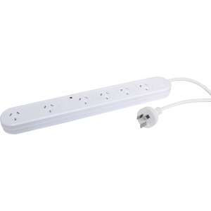 POWERTRAN P8273 6 WAY SURGE PROTECTION POWER BOARD 450J 13500A 1.3M LEAD 2 WIDE SPACED OUTLETS