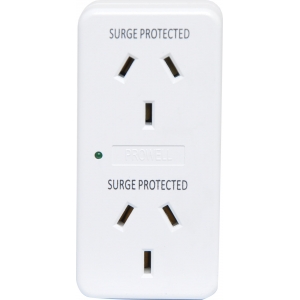 POWERTRAN P8104 MAINS DOUBLE ADAPTOR SURGE PROTECTION 175J 6000A