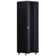 REDBACK A4.6842 42RU 19 INCH FLOOR STANDING DATA CABINET GLASS FRONT DOOR CASTORS BLACK 2055Hx600Wx800D (MM)