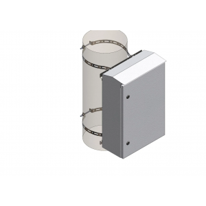 REDBACK BT2-MSG300 GALVANISED/ZINC POLE CLAMP FOR MSB.303020 100-300MM POLE DIAMETER 300 WIDE CABINET 150KGS