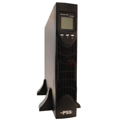 PSS EN 1000 1KVA/900W ONLINE UPS RACK/TOWER 2X AU 3-PIN SOCKET USB RS232 RJ45 SURGE 36V 3X 12V/9AH 8 MIN BLACK