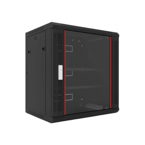 REDBACK ZH.6609W 9RU 600X600MM DOUBLE SECTION WALL MOUNTED RACK GLASS DOOR REAR SWING 40KG IP20