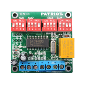 PATRIOT TIM 01 DIGITAL TIMER BOARD 8 PROGRAMMABLE FUNCTIONS SPDT RELAY 1S-99D 12VDC 3A