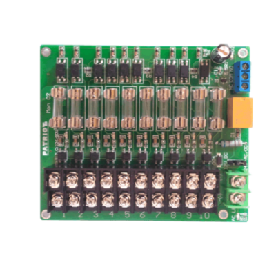 PATRIOT MON 02 10X FUSED MONITORED POWER DISTRIBUTION BOARD 12-24V AC/DC 10A MAX COMMON FAULT RELAY