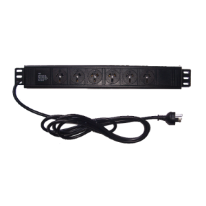 REDBACK RACKS SA.0806 19 INCH RACK PDU HORIZONTAL 6X AU OUTLETS 3M LEAD 3 PIN 10A PLUG
