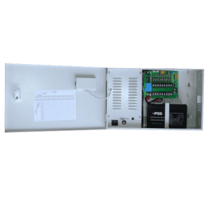 PATRIOT WB-DC12-4A 12VDC 4.2A WALL MOUNT POWER SUPPLY IEC MAINS 9X FUSED OUTPUTS MAINS FAIL & LOW BATT 92HX235