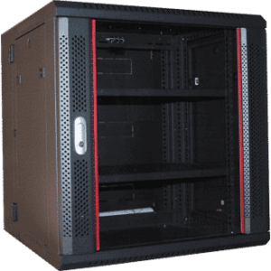 REDBACK RACKS ZH.6612W 12RU 19 INCH DOUBLE SECTION WALL MOUNT RACK SWING FRAME BLACK 637HX600WX600D (MM)