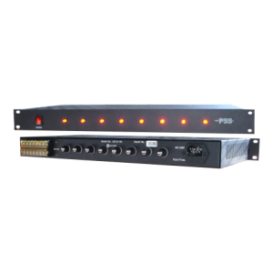 PATRIOT AC24-8A 24VAC 8X 1A RACK MOUNTED POWER SUPPLY 8.2A IEC INPUT 1RU BLACK 45HX480WX200D (MM)