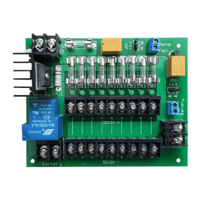 PATRIOT ZP-DC-9WAY-PCB 9 WAY 12VDC POWER DISTRIBUTION PCB 1.2A BATTERY CHARGER 9A MAX FUSED OUTPUTS