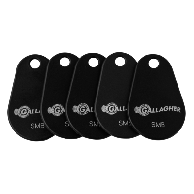 GALLAGHER C500470 SMB KEY FOB MIFARE DESFIRE EV2/EV3 4K 13.56MHZ 10X BLACK 45HX30WX2.2D (MM)