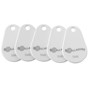 GALLAGHER C500471 SMB KEY TAG MIFARE DESFIRE EV2/EV3 4K 13.56MHZ 10 PACK WHITE 45Hx30Wx2.2D (MM)