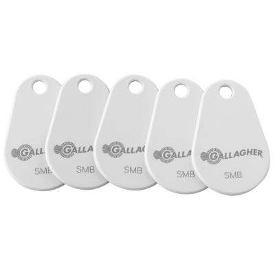 GALLAGHER C500471 SMB KEY TAG MIFARE DESFIRE EV2/EV3 4K 13.56MHZ 10 PACK WHITE 45Hx30Wx2.2D (MM)