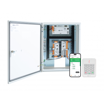 GALLAGHER C500313 SMB KIT 1X CONTROLLER 1X T30 READER HBUS 8IN + 8IN 4OUT FIRE RELAY PSU 3.5A 2X KEYS WHITE