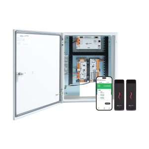 GALLAGHER C500318 SMB 2-DOOR KIT 1X SMB 6000 CTRL 2X T15 RDR HBUS 8IN + HBUS 8IN 4OUT 3.5A P/S BLACK