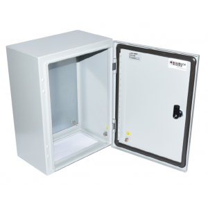 PSS MSB.202015 IP66 IK10 1.5MM MILD STEEL POWDER COATED ENCLOSURE GALVANISED MOUNTING PLATE GREY 200Hx200Wx150