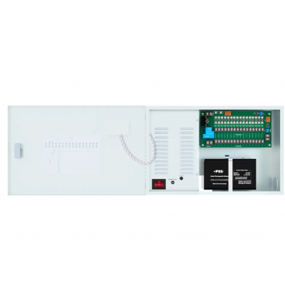 PATRIOT WB-DC12-8A 13.5VDC 8A WALL MOUNT DC UPS 16X 1.85A OUTPUTS 1X 12V 9AH BATTERY WHITE 235Hx362Wx92D (MM)