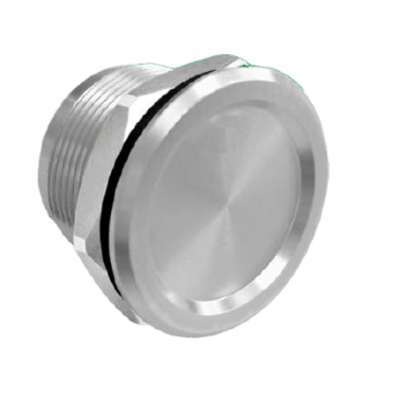 ROSSLARE PX-23N PIEZO SWITCH IP68 NO SPST MOMENTARY 22MM PANEL DUAL LED RED/GREEN 5-12VDC SILVER 19.5Hx29.5D (