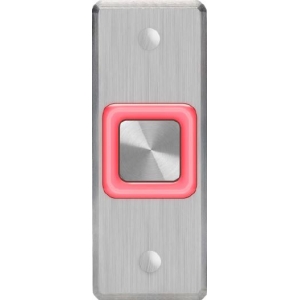 ROSSLARE EX-1700 PIEZOELECTRIC MULLION PUSH BUTTON IP65 SPDT 12/24VDC RED/GREEN LED NO TEXT STAINLESS STEEL