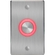 ROSSLARE EX-06 ILLUMINATED PIEZOELECTRIC EXIT BUTTON FLUSH MOUNT MOMENTARY 10-24VDC RED/GREEN LED SILVER 114Hx