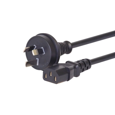 TE PL240-3 1.8M AU 3-PIN TO IEC C13 POWER CABLE 10A 250V 3X0.75MM2 PVC SHEATH BLACK