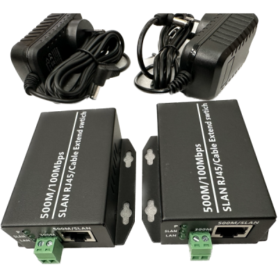 ARISTEL AN IP2W IP OVER 2-WIRE/COAX CONVERTER KIT 2X CONVERTERS 2X POWER SUPPLIES 500M 10/100MBPS BLACK