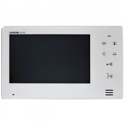 AIPHONE JO-1FD JO SERIES 7 INCH VIDEO INTERCOM EXPANSION MONITOR SURFACE MOUNT LOCK OUTPUT 18VDC WHITE 130Hx23