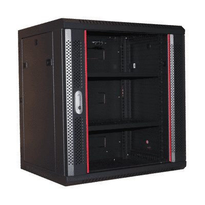 REDBACK RACKS WM.6412 12RU 19 INCH SINGLE SECTION WALL MOUNTED RACK CABINET IP20 637Hx600Wx450D (MM)