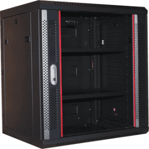 REDBACK RACKS WM.6418 18RU 19 INCH WALL MOUNTED RACK TEMPERED GLASS DOOR IP20 600Wx450Dx903H (MM)