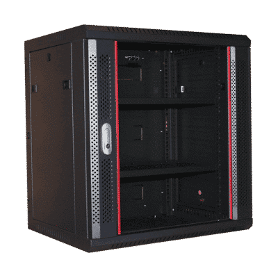 REDBACK RACKS WM.6418 18RU 19 INCH WALL MOUNTED RACK TEMPERED GLASS DOOR IP20 600Wx450Dx903H (MM)