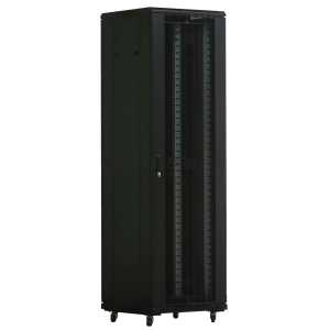 REDBACK RACKS A4.8842D 42RU 19 INCH FLOOR STANDING DATA CABINET MESH DOORS LOCKABLE REMOVABLE SIDE PANELS CAST
