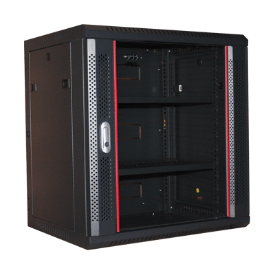 REDBACK RACKS WM.6409 19 INCH 9RU SINGLE SECTION WALL MOUNT RACK IP20 60KG 600WX450DX500H (MM)