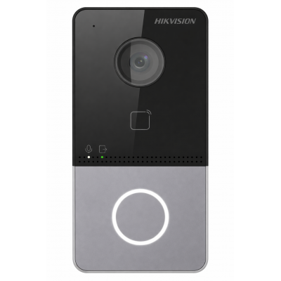 HIKVISION DS-KV6113-WPE1 2MP IP VIDEO INTERCOM VILLA DOOR STATION 1 BUTTON WIFI MIFARE 13.56MHZ MIC IR 3M IP65