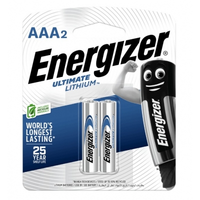 ENERGIZER L92BP2T 1.5V AAA ULTIMATE LITHIUM BATTERY 2 PACK