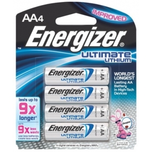 ENERGIZER L91BP4 1.5V AA ULTIMATE LITHIUM BATTERY 4 PACK