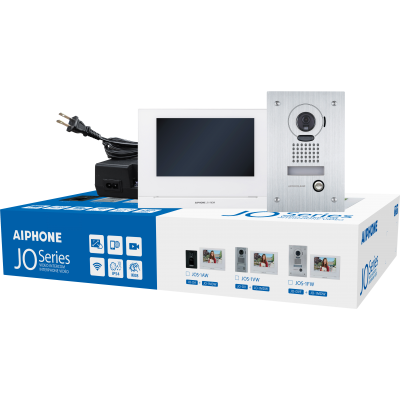 AIPHONE VIDEO INTERCOM KIT INCLUDE 1xJO-DVF STAINLESS STEEL FLUSH MOUNT VIDEO DOOR STATION, 1xJO-1MDW WHITE 7"