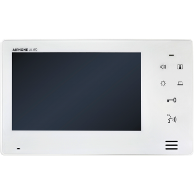 AIPHONE JO-1FD JO SERIES 7 INCH VIDEO INTERCOM EXPANSION MONITOR SURFACE MOUNT LOCK OUTPUT 18VDC WHITE 130Hx23