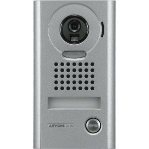 AIPHONE JO SERIES 2/4-WIRE INTERCOM 1 BUTTON AUDIO/VIDEO DOOR STATION SILVER RESIDENTIAL MECHANICAL BUTTON MET