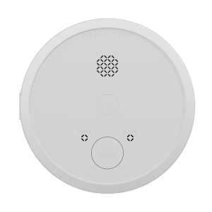 MATELEC DET-SMK/AC/1 PHOTOELECTRIC SMOKE DETECTOR 240VAC WIRED INTERCONNECT 1YR ALKALINE 9V BACKUP BATTERY