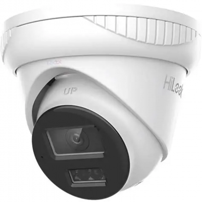 HILOOK IPC-T363H-MU HYBRID LIGHT 6MP IP CAMERA TURRET 2.8MM MIC IR 30M IP67 POE 12VDC WHITE