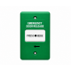 DFM DWS250B-GN RESETTABLE EMERGENCY DOOR RELEASE LED BUZZER IP55 1X DPDT GPO SURFACE MOUNTED GREEN