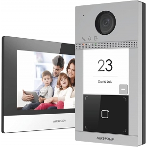 HIKVISION DS-KIS604-P 2ND GEN IP VIDEO INTERCOM KIT 1 TO 1 VILLA WIFI SURFACE MOUNT ALUMINIUM