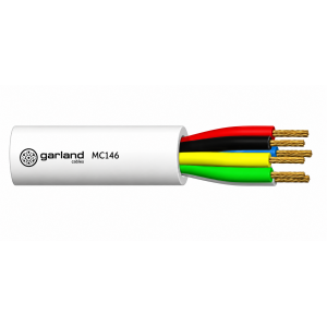 GARLAND MC146WH250B 6 CORE STRANDED UNSCREENED PVC SECURITY CABLE 250M BOX WHITE