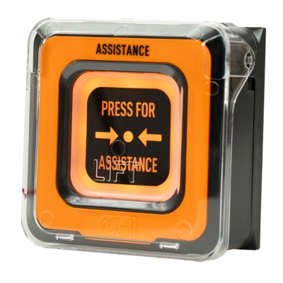 JACK FUSE SCP-A SAFETY CALL POINT PRESS FOR ASSISTANCE BUTTON REMOTE RESET FAIL-SAFE REDUNDANT ORANGE