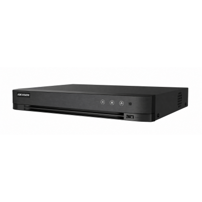HIKVISION HIK-7208HTHIM2XT ACUSENSE 8CH DVR +8 IP CH UP TO 8MP/4K H.265+ 256MBPS 2X SATA UP TO 12TB EACH HDMI VGA BNC RS485