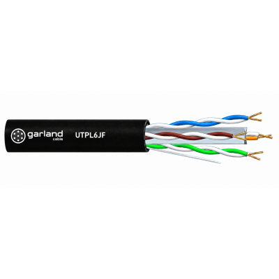 GARLAND UTPL6JFBK305 CAT6 UTP 23AWG SOLID CORE JEL FILLED UNSCREENED PE 305M REEL BLACK