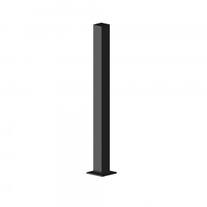 SECURITY DESIGNS SQ1300B 1.270M SQUARE BARRIER BOLLARD DURAGAL POST BLACK BASE PLATE 182X182 (MM)