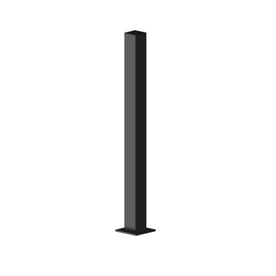 SECURITY DESIGNS SQ1300B 1.270M SQUARE BARRIER BOLLARD DURAGAL POST BLACK BASE PLATE 182X182 (MM)